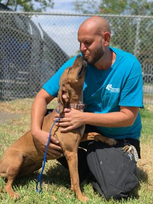 Ryan Long with female hound mix-A-1635976