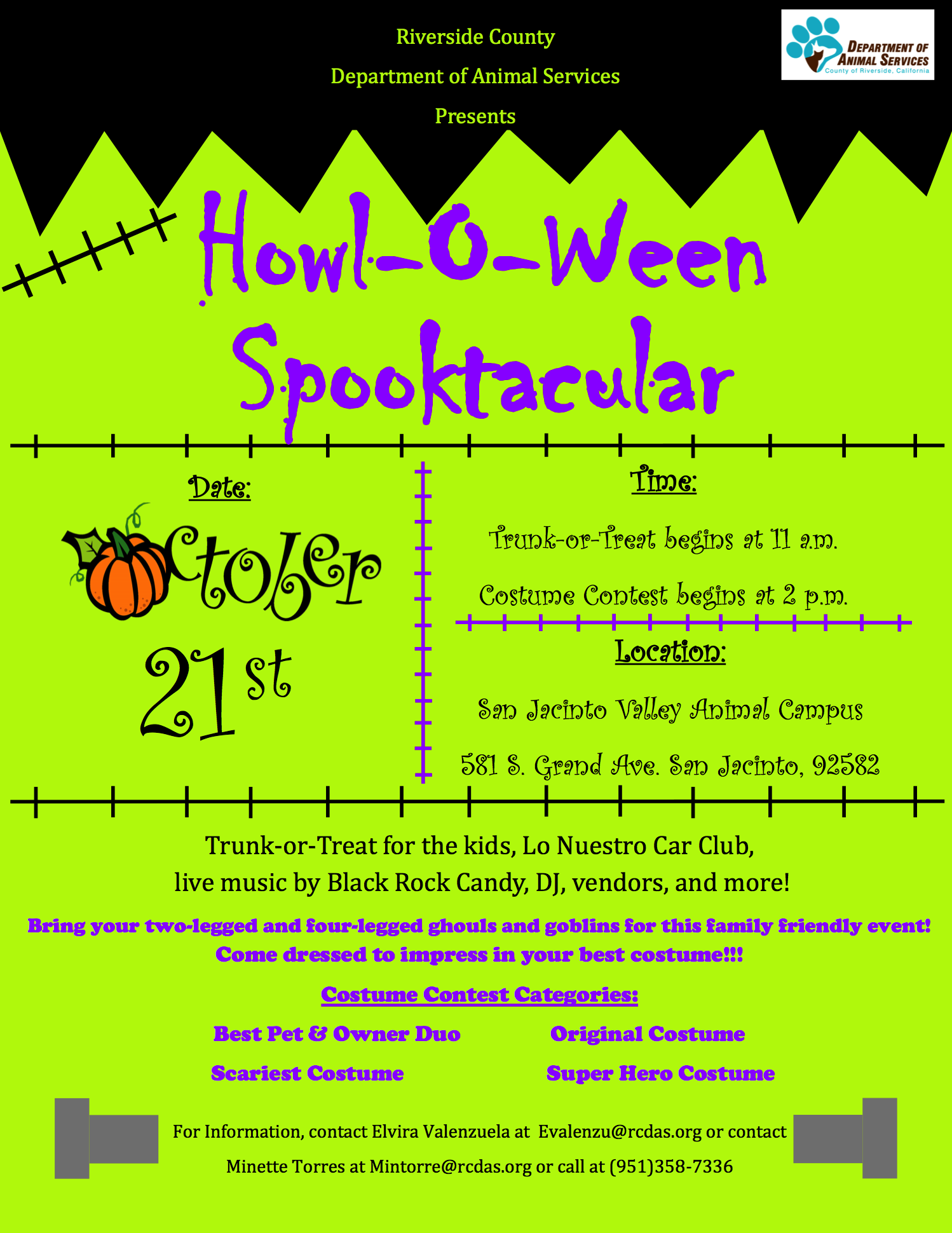Halloween Spooktacular Flyer 2017